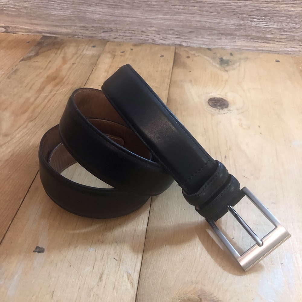 Allen Edmonds Black Leather Belt Size 44